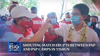 Shouting match erupts between PAP and PSP camps in Yishun | THE BIG STORY