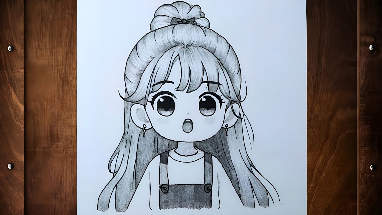 Easy anime drawing step by step || How to draw a Kawai girl easy