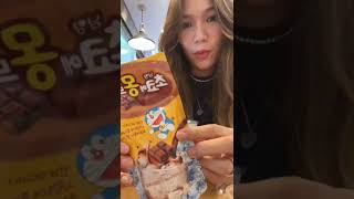 CVS Brown Food Challenge at a #koreanconveniencestore 🍫🤎 #asmreating #korea #foodie