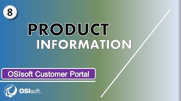 OSIsoft Customer Portal - Product Information