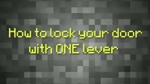 How to lock your door with ONE lever-Redstone Toturial-Minecraft PE(Pocket Edition)