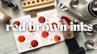 Red-Brown Fountain Pen Inks 🧱🌰🦧 | Fountain Pen Ink Comparison No. 10