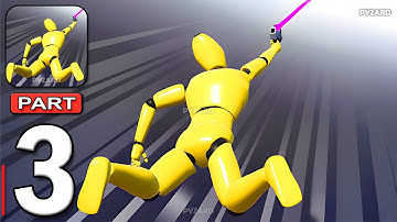 Grapple Hook Hero : Zip Action - Gameplay Walkthrough Part 3 - Ragdoll Grapple Hook Action (Android)