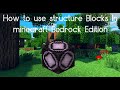 Minecraft bedrock edition  how to use structure blocks ps4  xbox