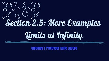 2_5 Limits at Infinity - More Examples