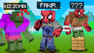 FAKİR VE MUTANT KIZ ZOMBİ BİRLEŞİRSE? 😱 - Minecraft