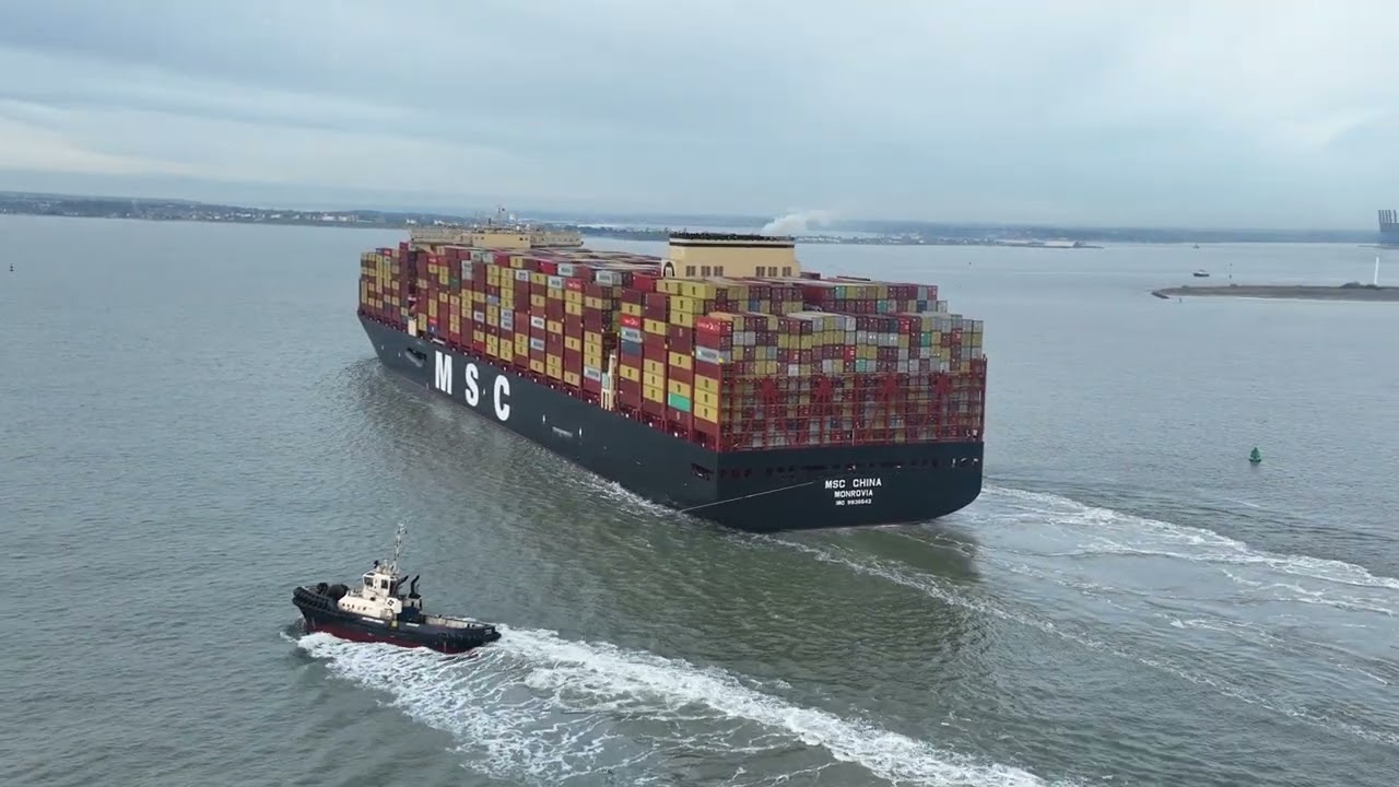 MSC CHINA  - Felixstowe Port  4K