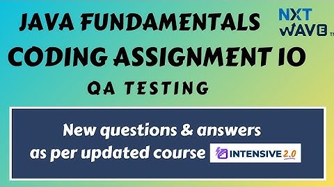 Coding Assignment 10 | Java fundamentals | QA Testing | CCBP | Nextwave #ccbp #ccbpacademy #ccbpians