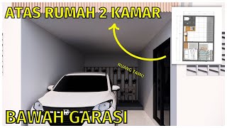 Lahan 4x6 Rumah Hemat Lahan Garasi bisa 1 Mobil dan Rumah 2 Kamar!!