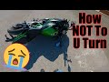 I fed up bad  how not to u turn a motorcycle  feat kawasaki z h2