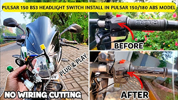 Pulsar 150 BS4/BS6 Headlight ON-OFF Switch Install | No Wiring Cutting @AMARKVLOGS