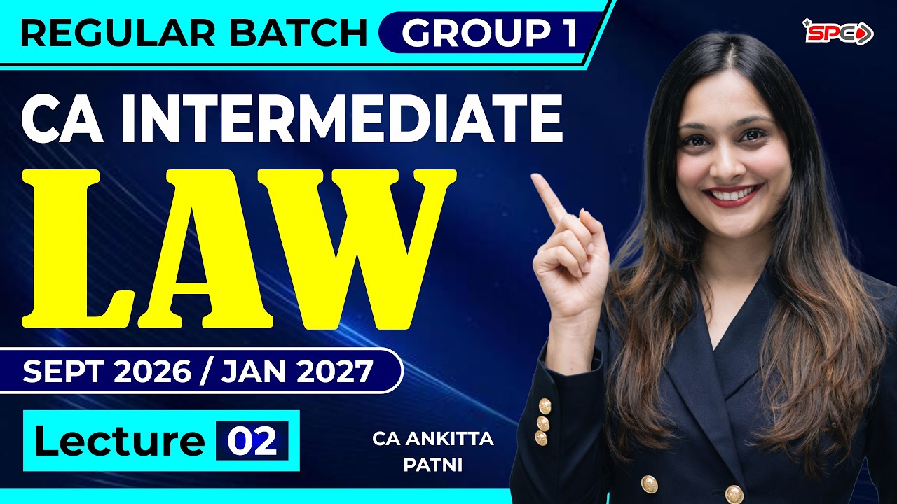 CA Intermediate - Law Sept 26/Jan 27 Attempt Regular Batch Demo Lecture ...