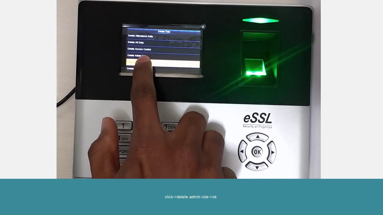 how-to-delete-admin-role-in-essl-x990-youtube