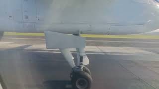 Auckland Take Off - Air NZ Q300 *Wingview*