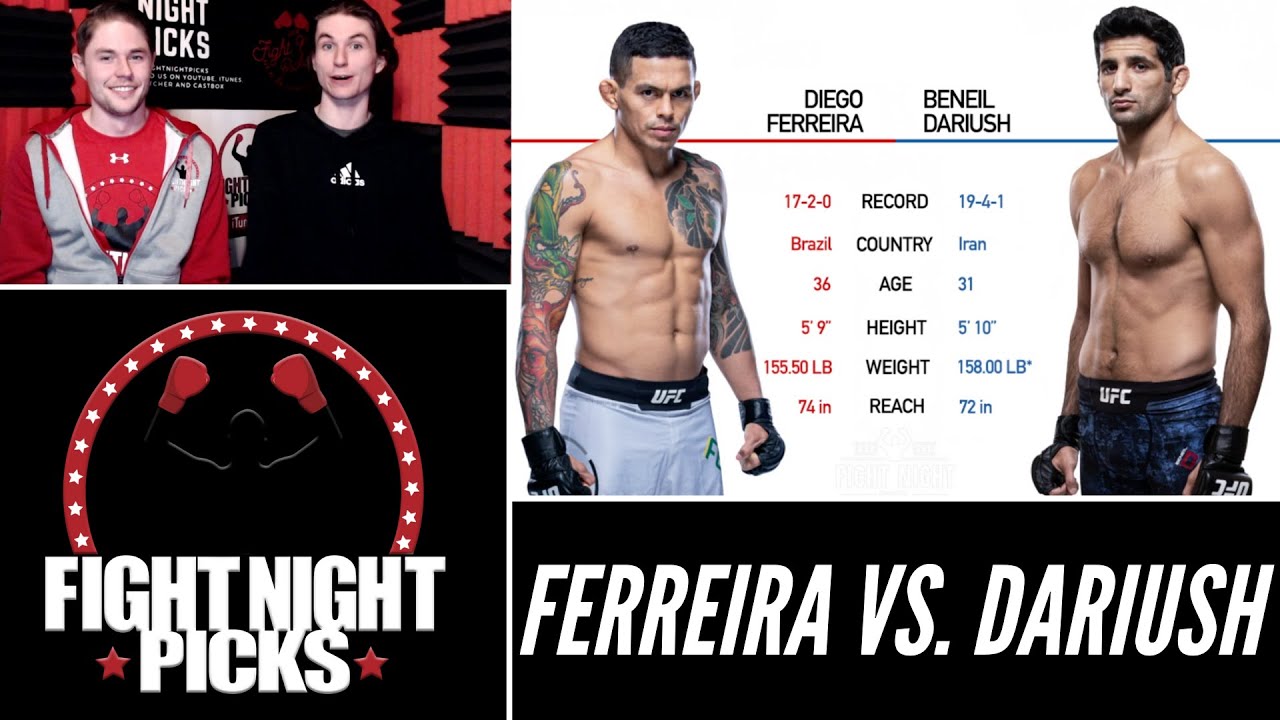 Ufc Fight Night Diego Ferreira Vs Beneil Dariush Prediction Youtube