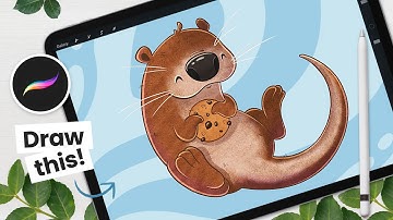 How To Draw: Cute Otter in Procreate • Easy Digital Art Tutorial