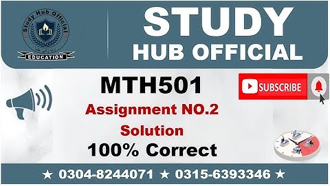 MTH501 Assignment 2 Solution Fall 2022, MTH501 Assignment 2 solution 2022, MTH501 assig 2 solution