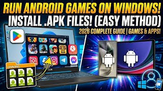 How to Run Android Games and applications on Windows | How to Install ANY APK File on PC/Laptop