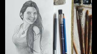 How to draw sketch Portrait for beginners#