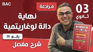 نهاية دالة لوغاريتمية رقم 28