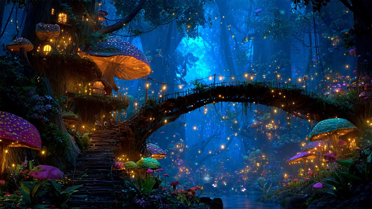 Moonlit Fairy Treehouses: ASMR Ambience Forest & Magical Music for a Peaceful Soul Every Day 🌙