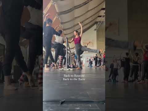 Barre Class with Ballerina Diana Alonso wearing Intermezzo Warmups and Leotard