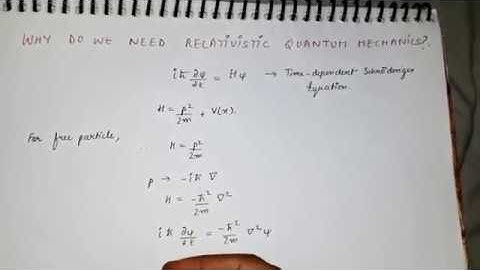 Need of Relativistic Quantum Mechanics
