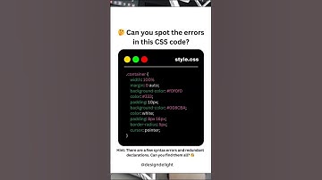 Can you spot the errors in this CSS code?  #CodingChallenge #CSS #WebDevelopment