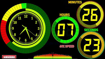 [Speed 69x,60x] big clock  in circle 12 Hours  timer  countdown alarm🔔