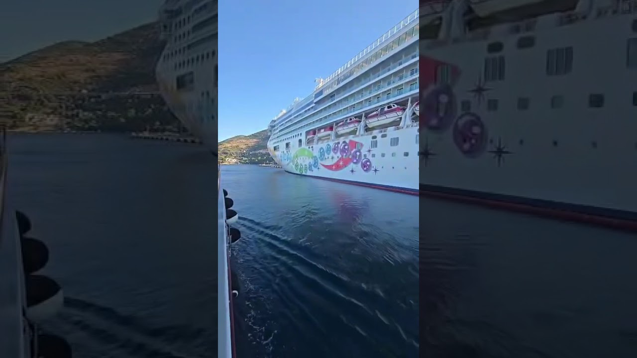 Cruise ship spotting from a yacht in Dubrovnik!