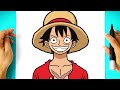 Como desenhar o monkey d luffy  como dibujar a monkey d luffy  one piece