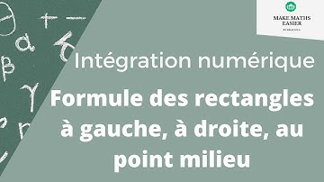 Intégration numérique. Les formules des rectangles à gauche, à droite, au point milieu avec exercice