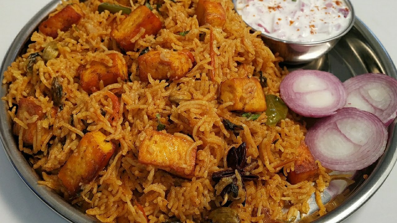 பன்னீர் பிரியாணி / Paneer Biryani in Pressure Cooker / Lunch Box Recipe / Biryani Recipes In Tamil
