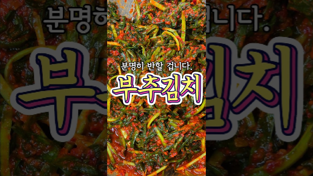 분명히 좋아하실 겁니다. '부추김치' 레시피! 레시피 숏폼 썸네일