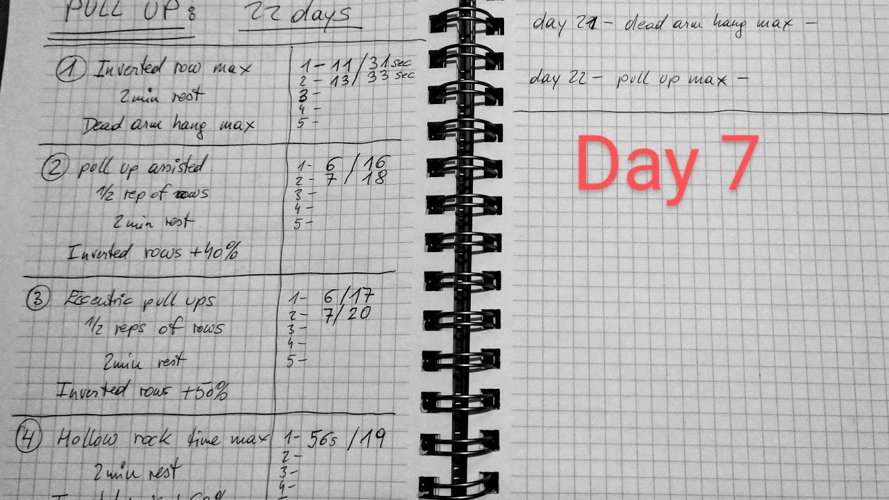 Day 7 of AthleanX / 05 pull ups in 22 days / experiment "my pull up