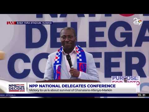NPP National Delegates Conference: Minority Leader Afenyo-Markin Addresses The Delegates