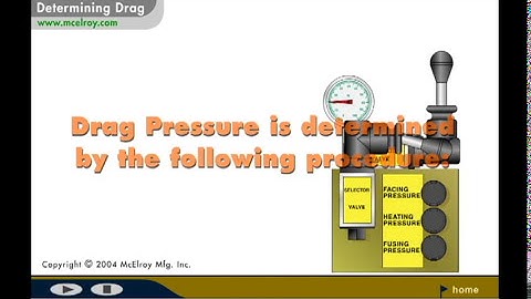 Determining Drag Pressure on a McElroy Fusion Machine