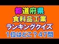 都道府県 食料品工業 ランキングクイズ 47問