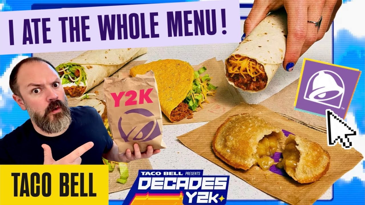 TACO BELL Y2K DECADES | I ATE THE WHOLE MENU! | Classic items return! | MUKBANG - YouTube