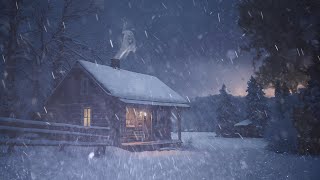 Abandoned Village Amidst Haunting Blizzard | Winter Howling Wind for Sleep & Relaxation |White Noise
