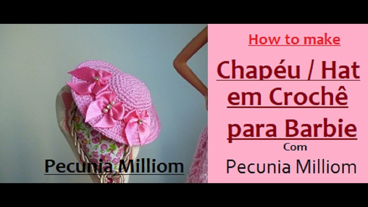 Como Fazer Vestido Com Saia de Pontas em Crochê Para Bonecas Barbie Com  Pecunia Milliom - Parte 2 