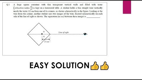 JEE ADV 2020 Difficult Question on Ray Optics PHYSICS P-2 |Very Easy Solution|JEE ADVANCED 2021