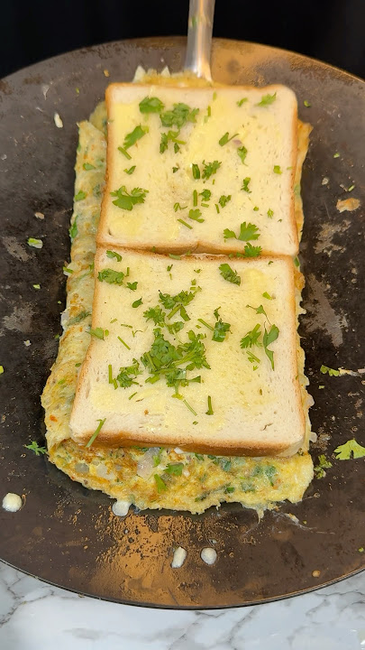 Street Style Cheesy Bread Omelette ASMR Cooking #shorts #food #cooking #asmr #recipe #crunchytreats