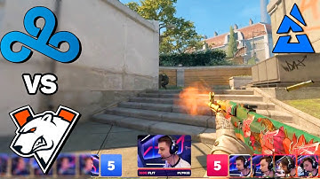 Virtus.pro vs Cloud9 - ЛУЧШИЕ МОМЕНТЫ - BLAST Premier Spring Groups 2024 - Карта 1 | КС2