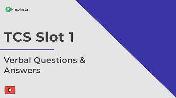 TCS Slot 1 Verbal Questions And Answer