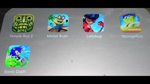 Temple Run 2 Vs Minion Rush Vs Ladybug Vs Sponge Run Vs Sonic Dash