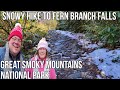 Snowy Hike to Fern Branch Falls Porters Creek Trail Great Smoky Mountains National Park 2022
