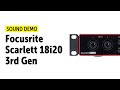 FOCUSRITE SCARLETT 18I20 3RD GENERATION SOUND DEMO - AIR-FEATURE - MIXING (no talking)