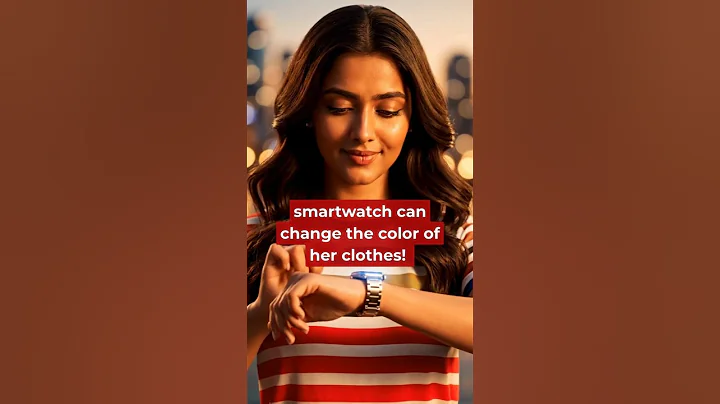 Her smartwatch can change the color of her clothes! ⌚ #shorts