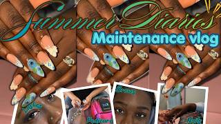 Summer Diaries ☀️🌷🌊  EP 08 Summer Maintenance vlog| nails, lashes, hair 🪞💆🏾‍♀️